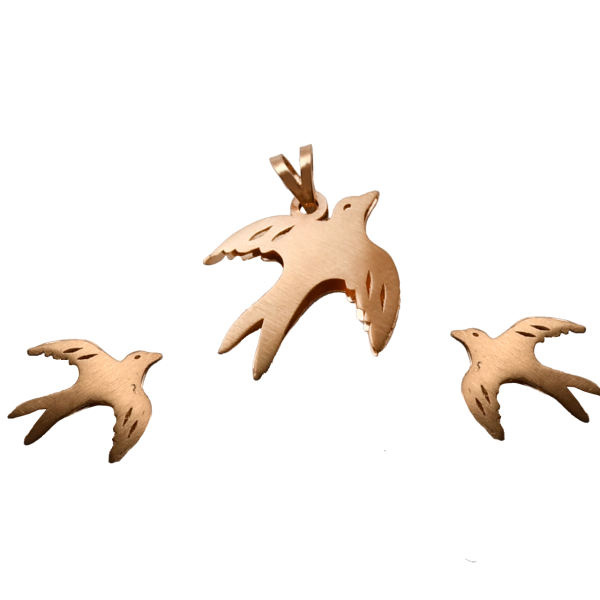 نیم ست طلا 18 عیار شمیم گلد گالری کد N100 نیم ست طلا 18 عیار شمیم گلد گالری کد N100