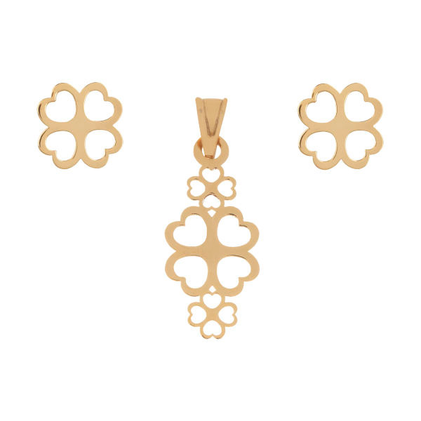 نیم ست طلا 18 عیار شمیم گلد گالری مدل ds4002 نیم ست طلا 18 عیار شمیم گلد گالری مدل ds4002