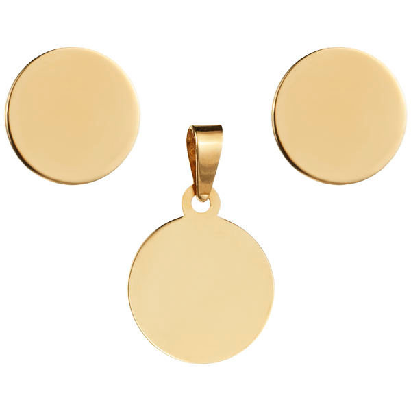 نیم ست طلا 18 عیار زنانه شمیم گلد گالری طرح دایره کد S3-001 نیم ست طلا 18 عیار زنانه شمیم گلد گالری طرح دایره کد S3-001