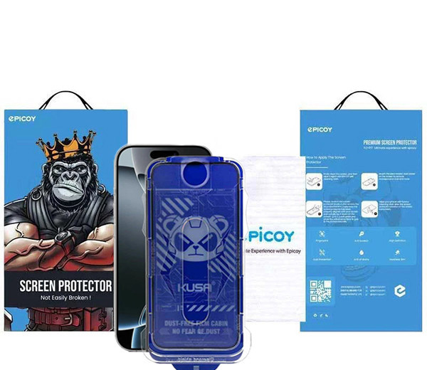 محافظ صفحه نمایش حریم شخصی اپیکوی مدل Kusa Easy install Kit مناسب برای گوشی موبایل اپل iPhone 17 Pro/ 17 / 16 Pro به همراه کیت نصب محافظ صفحه نمایش حریم شخصی اپیکوی مدل Kusa Easy install Kit مناسب برای گوشی موبایل اپل iPhone 17 Pro/ 17 / 16 Pro به همراه کیت نصب