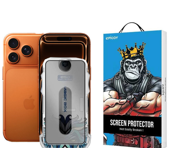 محافظ صفحه نمایش حریم شخصی اپیکوی مدل Lion Privacy Easy Install مناسب برای گوشی موبایل اپل iPhone 17 Pro / 17 / 16 Pro  به همراه کیت نصب محافظ صفحه نمایش حریم شخصی اپیکوی مدل Lion Privacy Easy Install مناسب برای گوشی موبایل اپل iPhone 17 Pro / 17 / 16 Pro  به همراه کیت نصب