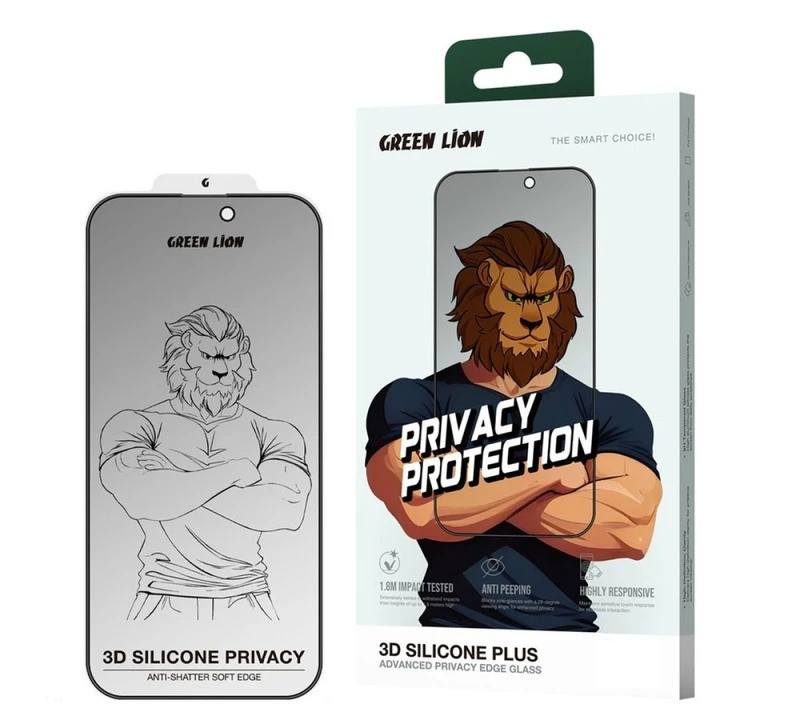 محافظ صفحه نمایش حریم شخصی گرین لاین مدل 3D Silicone Plus Privacy مناسب برای گوشی موبایل اپل iPhone 17 Pro Max محافظ صفحه نمایش حریم شخصی گرین لاین مدل 3D Silicone Plus Privacy مناسب برای گوشی موبایل اپل iPhone 17 Pro Max