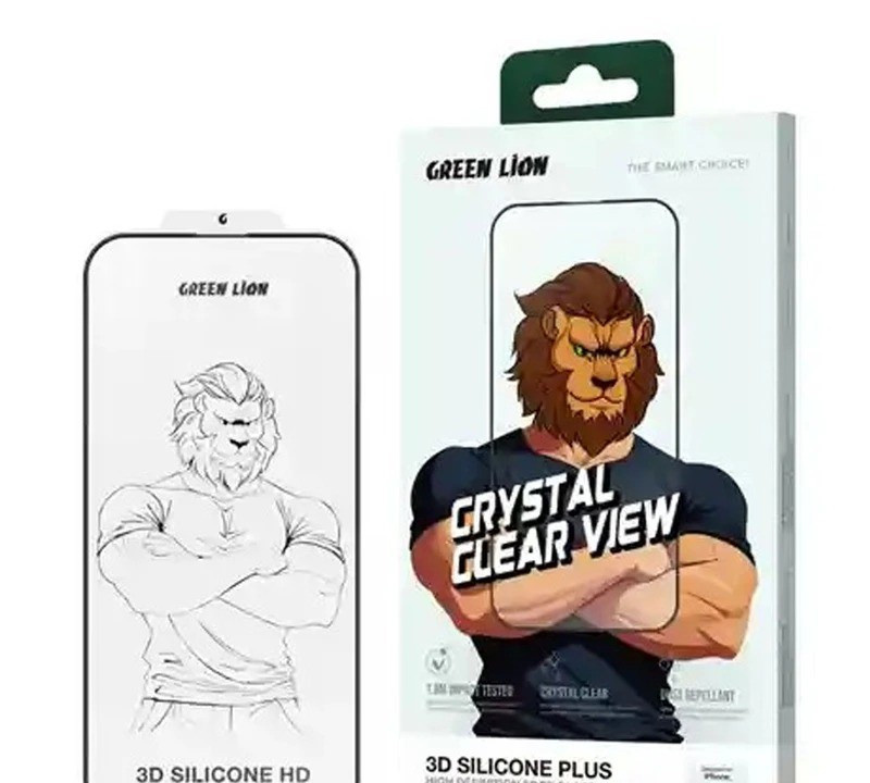 محافظ صفحه نمایش گرین مدل 3D Silicon Plus مناسب برای گوشی موبایل اپل iPhone 15 pro max