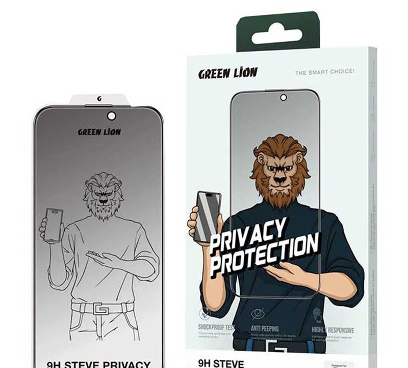 محافظ صفحه نمایش حریم شخصی گرین لاین مدل 9H Steve Privacy مناسب برای گوشی موبایل اپل iPhone 16 /15/14 Pro محافظ صفحه نمایش حریم شخصی گرین لاین مدل 9H Steve Privacy مناسب برای گوشی موبایل اپل iPhone 16 /15/14 Pro