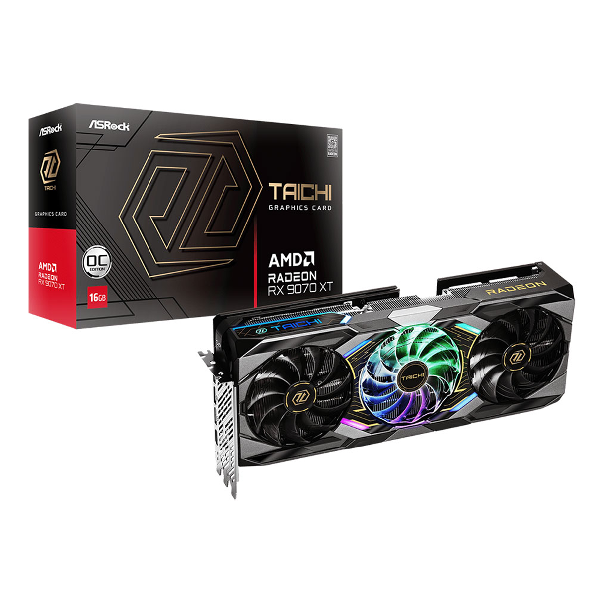 کارت گرافیک ازراک مدل AMD Radeon RX 9070 XT Taichi 16GB OC کارت گرافیک ازراک مدل AMD Radeon RX 9070 XT Taichi 16GB OC