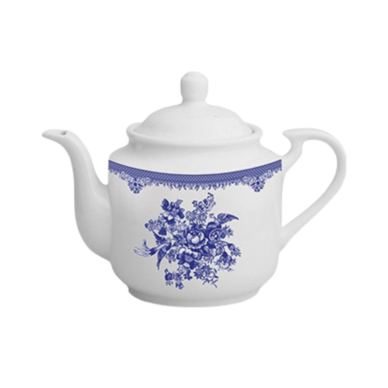 قوری چینی زرین ایران مدل چای استوانه کوچک 3 فلورانس درجه 3 گنجایش 450 میلیلیتر