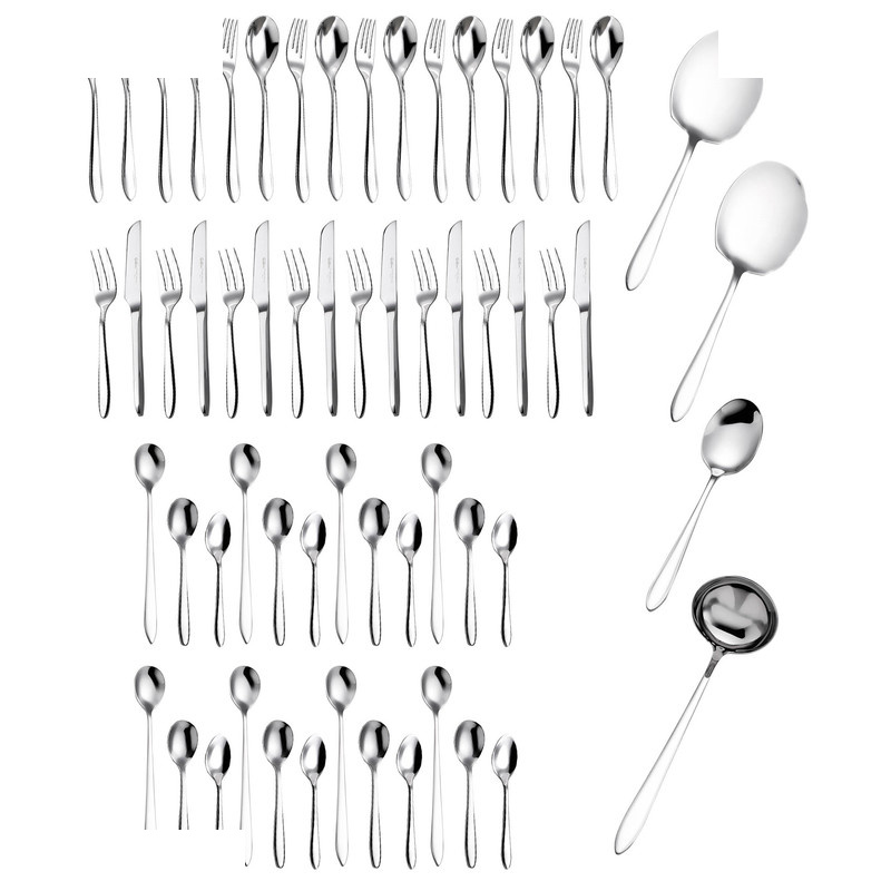 سرویس قاشق و چنگال 60 پارچه 8 نفره جی فی نی مدل 05 لاکچری سرویس قاشق و چنگال 60 پارچه 8 نفره جی فی نی مدل 05 لاکچری