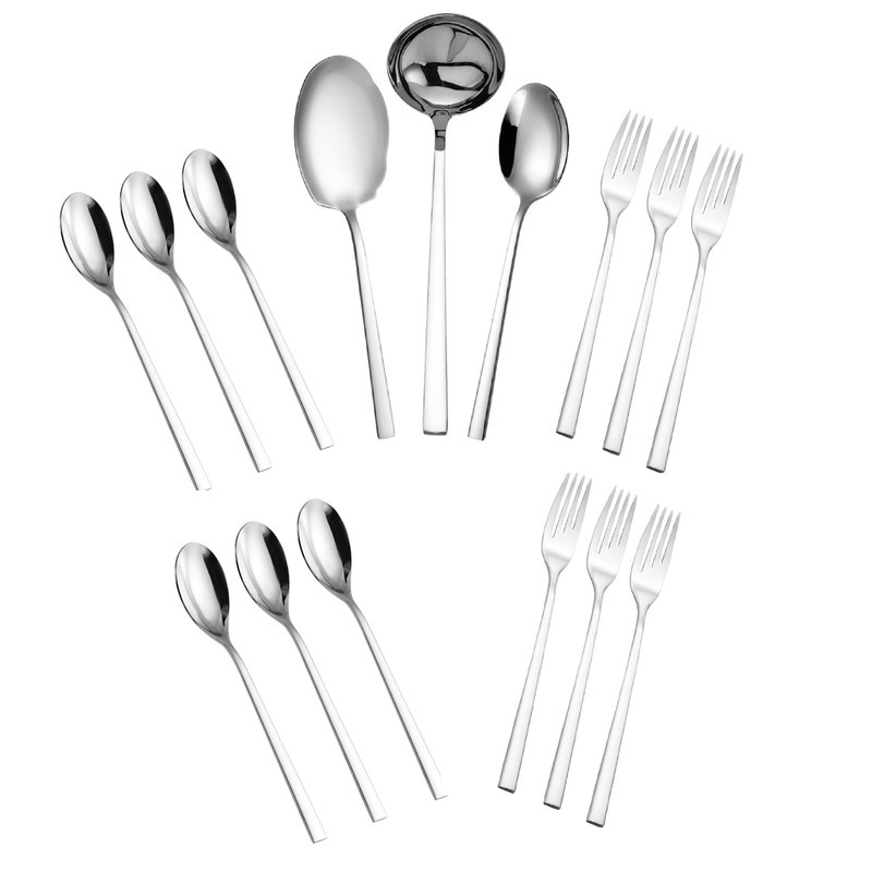 سرویس قاشق و چنگال 15 پارچه جی فی نی مدل G-06 مناسب 6 نفر