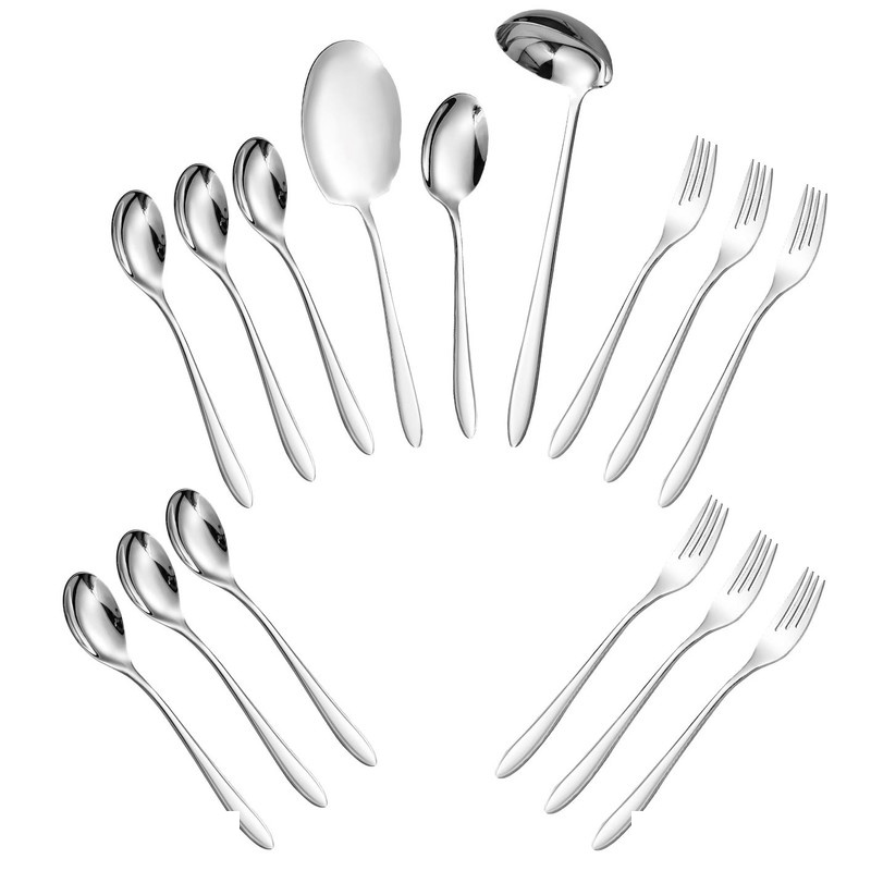 سرویس قاشق و چنگال 15 پارچه جی فی نی مدل 05 سرویس قاشق و چنگال 15 پارچه جی فی نی مدل 05