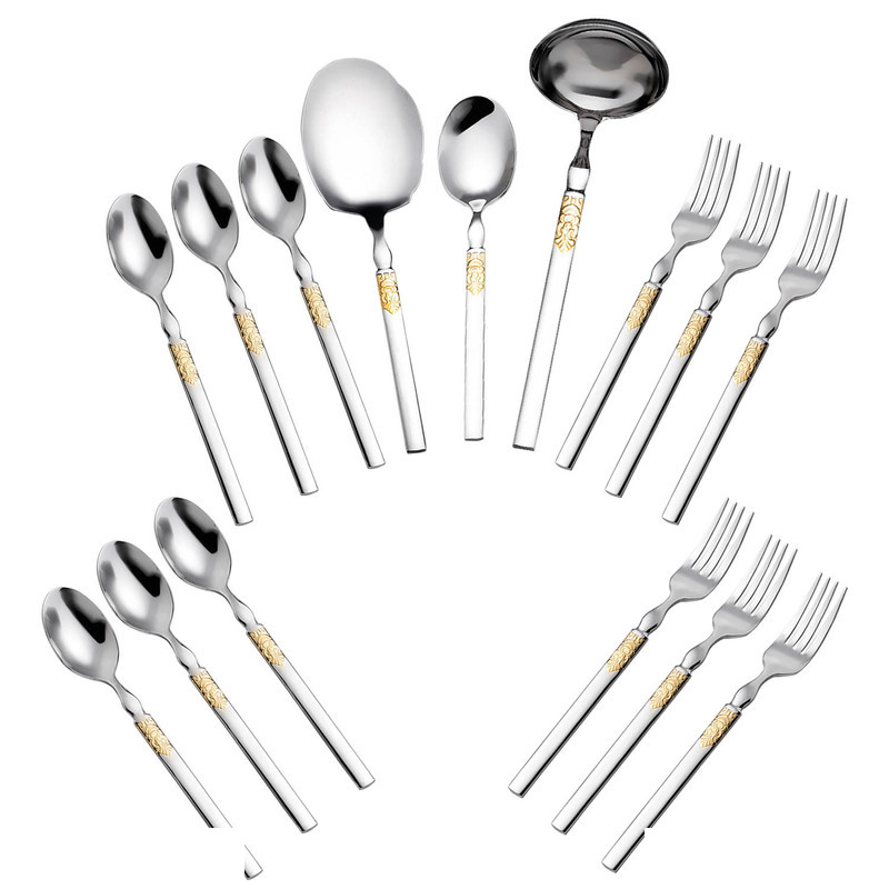 سرویس قاشق و چنگال 15 پارچه 6 نفره جی فی نی مدل G-G055 سرویس قاشق و چنگال 15 پارچه 6 نفره جی فی نی مدل G-G055