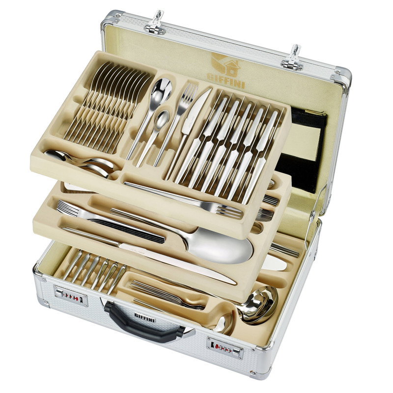 سرویس قاشق و چنگال 142 پارچه جی فی نی مدل لاکچری کد 068 سرویس قاشق و چنگال 142 پارچه جی فی نی مدل لاکچری کد 068