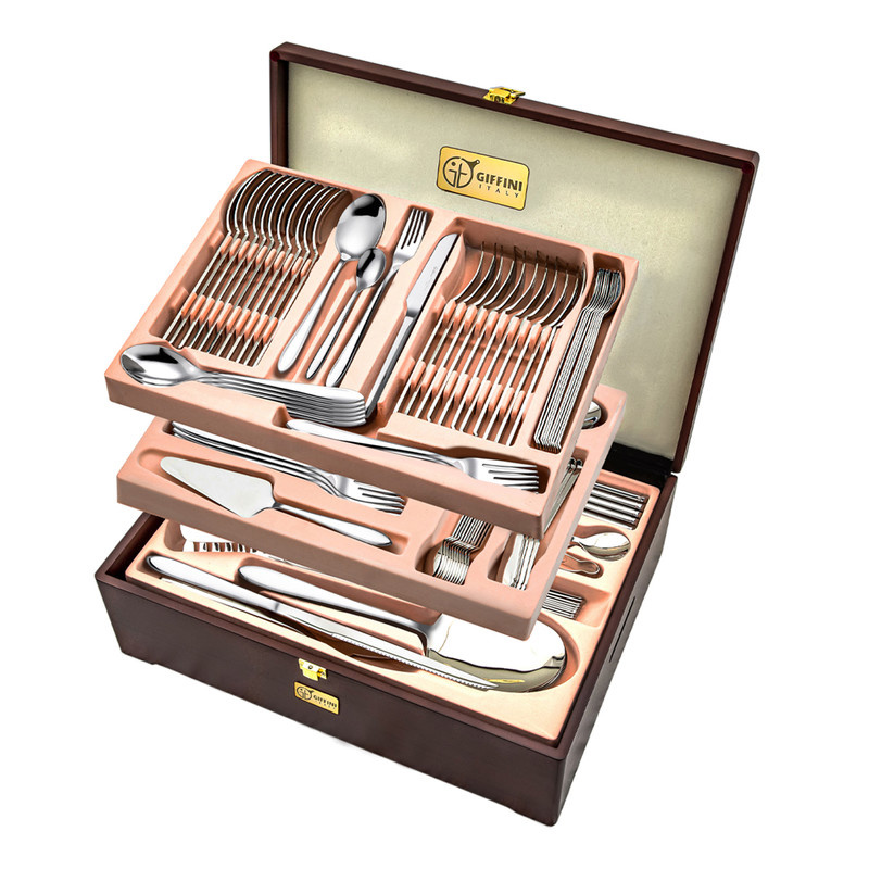 سرویس قاشق و چنگال 142 پارچه جی فی نی مدل G-605 سرویس قاشق و چنگال 142 پارچه جی فی نی مدل G-605