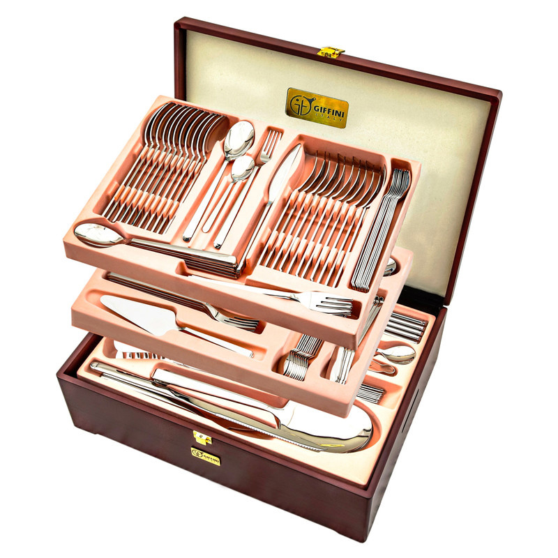 سرویس قاشق و چنگال 142 پارچه جی فی نی مدل G-01
