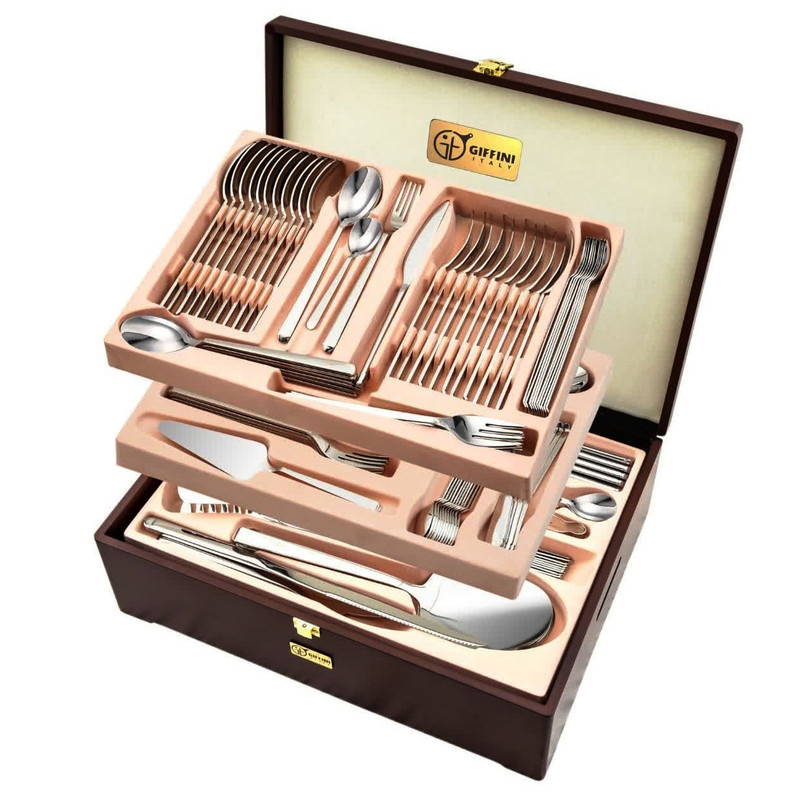 سرویس قاشق و چنگال 142 پارچه جی فی نی مدل A-018