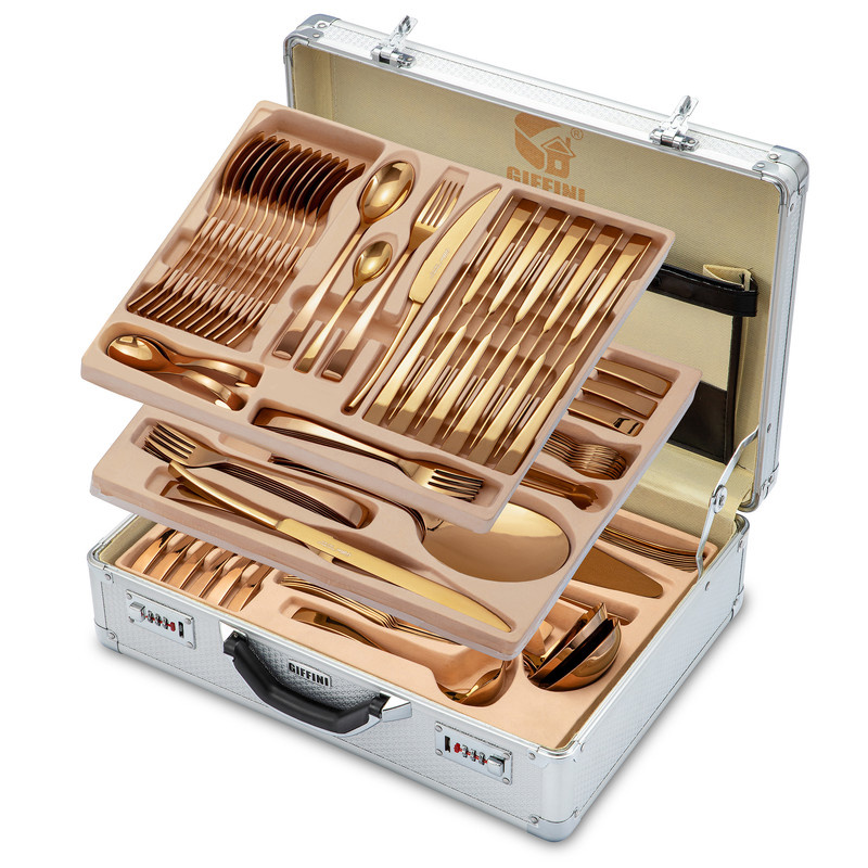 سرویس قاشق و چنگال 141 پارچه جی فی نی مدل G-741 لاکچری