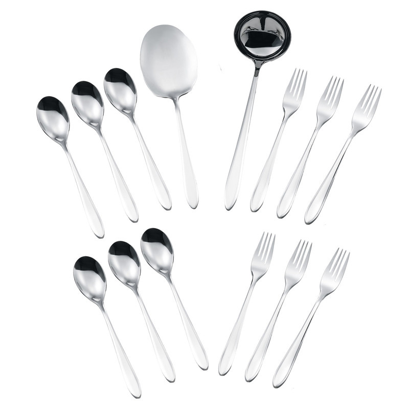 سرویس قاشق و چنگال 14 پارچه جی فی نی مدل G-05 لاکچری