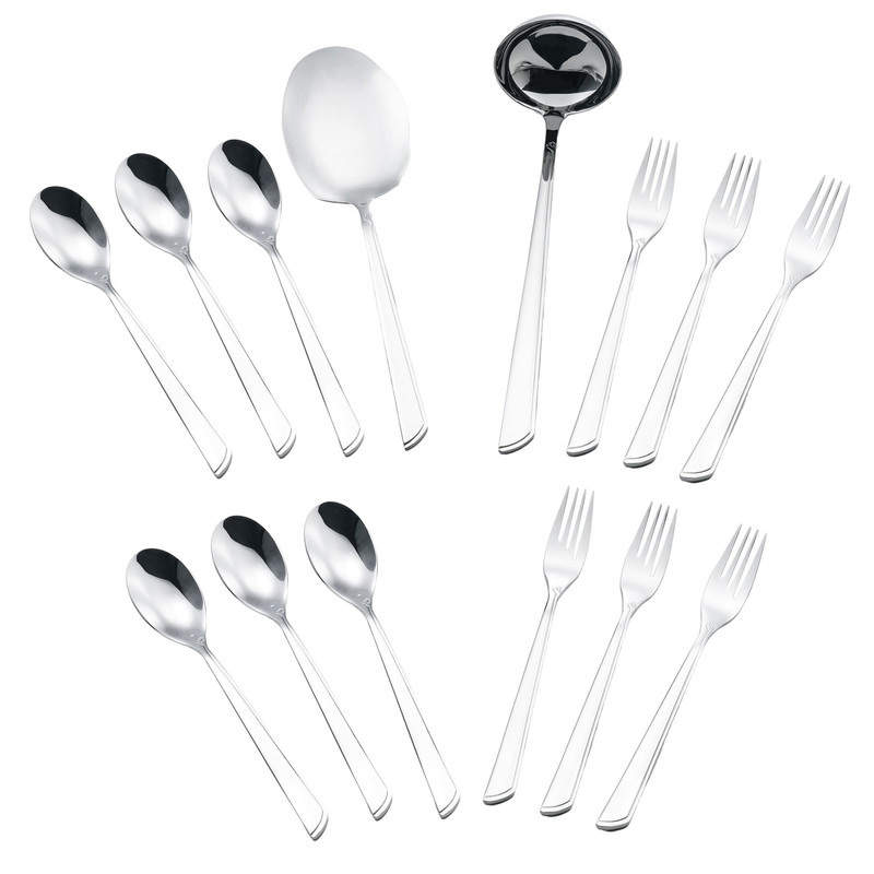 سرویس قاشق و چنگال 14 پارچه جی فی نی مدل 52 لاکچری