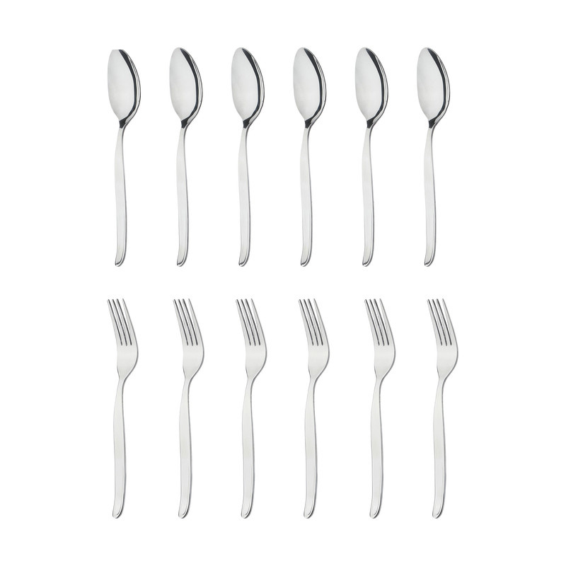 قاشق و چنگال غذا خوری 12 پارچه صنایع استیل ایران مدل viola