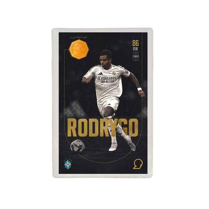 طلا گرمی 18 عیار مدوپد مدل RODRYGO طرح فوتبالی 2025 کد SO10100 طلا گرمی 18 عیار مدوپد مدل RODRYGO طرح فوتبالی 2025 کد SO10100