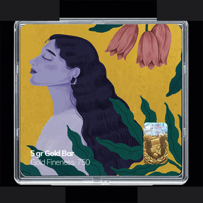 شمش طلا 18 عیار مدوپد مدل روز دختر کد SG11718 شمش طلا 18 عیار مدوپد مدل روز دختر کد SG11718