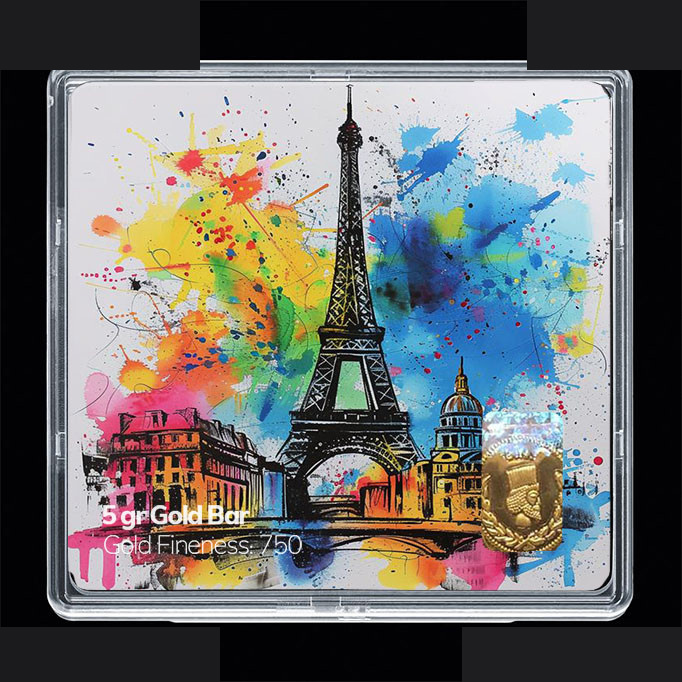 شمش طلا 18 عیار مدوپد مدل ایفل کد SG11785