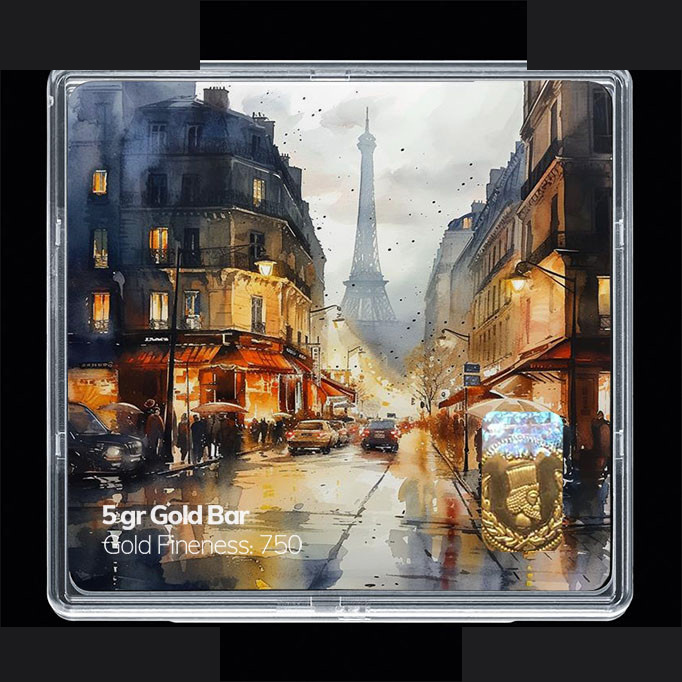 شمش طلا 18 عیار مدوپد مدل ایفل کد SG11798