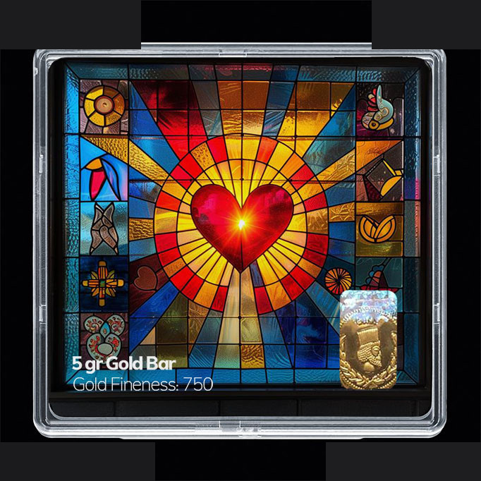 شمش طلا 18 عیار مدوپد مدل قلب کد SG11803 شمش طلا 18 عیار مدوپد مدل قلب کد SG11803