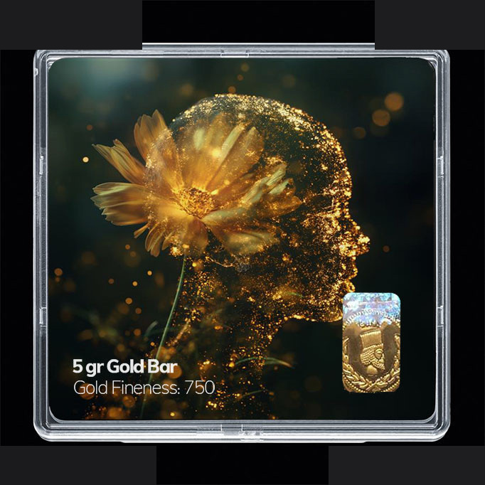 شمش طلا 18 عیار مدوپد مدل گل کد SG11837