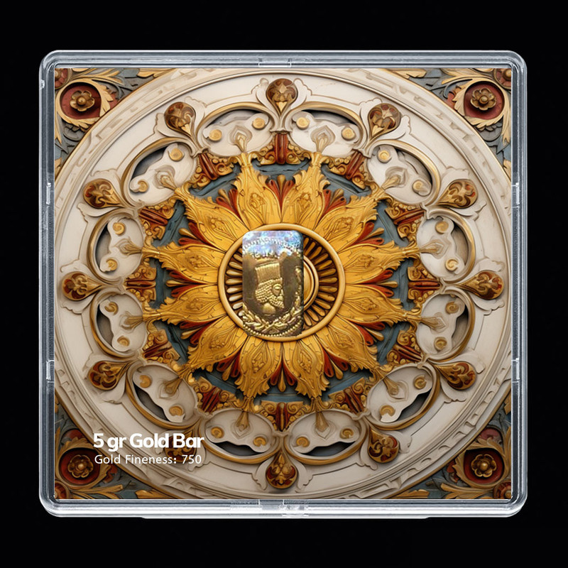 شمش طلا 18 عیار مدوپد مدل SG10021 شمش طلا 18 عیار مدوپد مدل SG10021