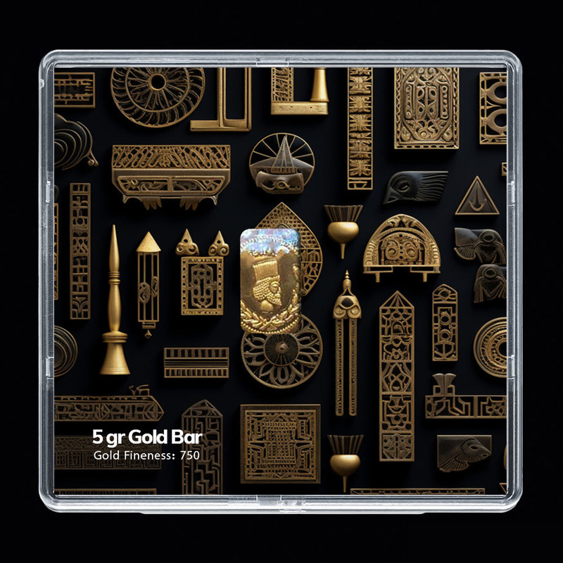 شمش طلا 18 عیار مدوپد مدل SG10041 شمش طلا 18 عیار مدوپد مدل SG10041