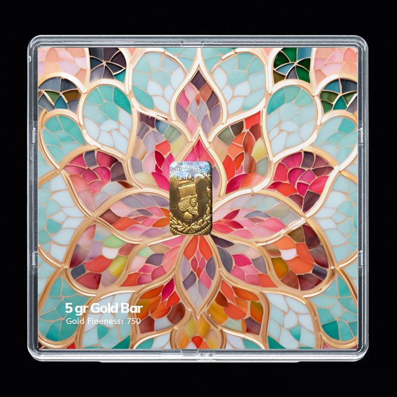 شمش طلا 18 عیار مدوپد مدل SG10072 شمش طلا 18 عیار مدوپد مدل SG10072