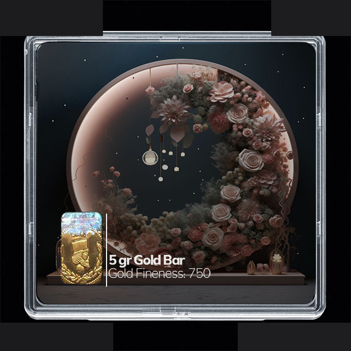 شمش طلا 18 عیار مدوپد مدل گل مینیاتوری کد SG10337 شمش طلا 18 عیار مدوپد مدل گل مینیاتوری کد SG10337