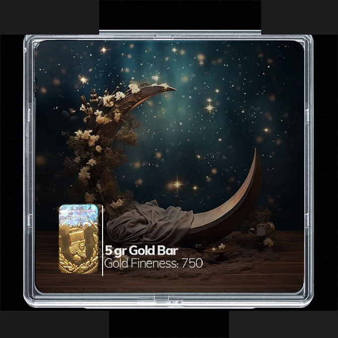 شمش طلا 18 عیار مدوپد مدل سبد و گل کد SG10312 شمش طلا 18 عیار مدوپد مدل سبد و گل کد SG10312