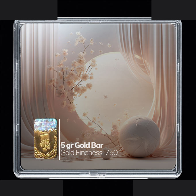 شمش طلا 18 عیار مدوپد مدل پرده و ماه کد SG10290 شمش طلا 18 عیار مدوپد مدل پرده و ماه کد SG10290