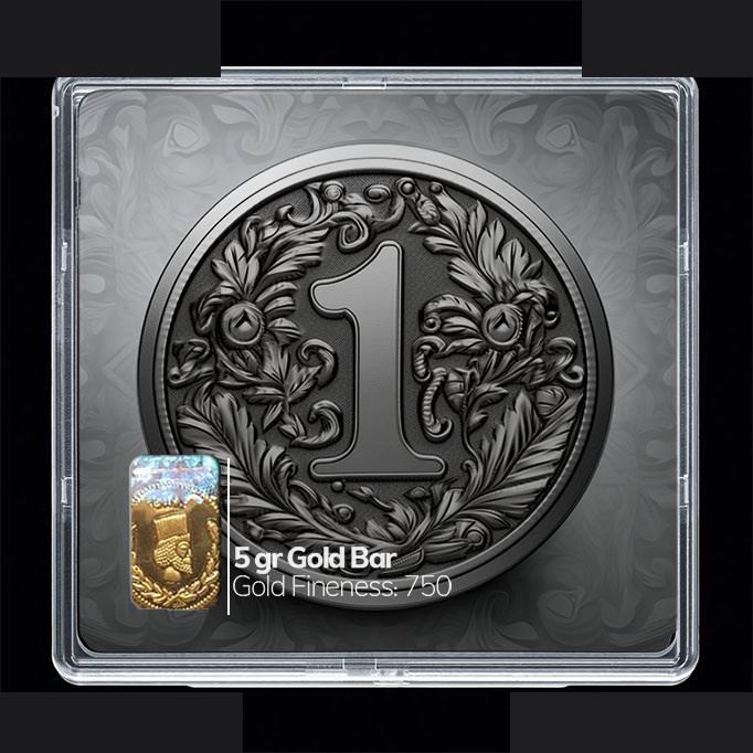 شمش طلا 18 عیار مدوپد مدل عدد 1 کد SG10197 شمش طلا 18 عیار مدوپد مدل عدد 1 کد SG10197