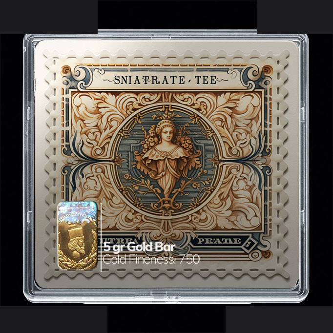 شمش طلا 18 عیار مدوپد مدل تمبر کد SG10190 شمش طلا 18 عیار مدوپد مدل تمبر کد SG10190