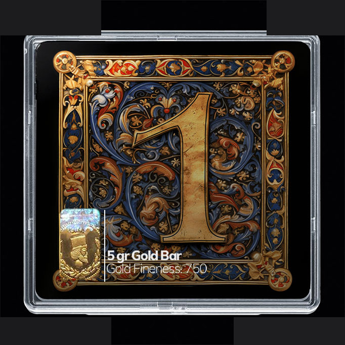 شمش طلا 18 عیار مدوپد مدل عدد 1 کد SG10179 شمش طلا 18 عیار مدوپد مدل عدد 1 کد SG10179