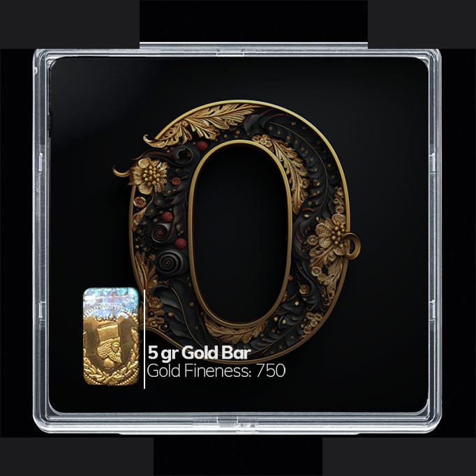 شمش طلا 18 عیار مدوپد مدل عدد 0 کد SG10159 شمش طلا 18 عیار مدوپد مدل عدد 0 کد SG10159