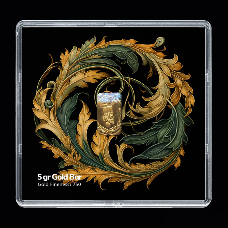 شمش طلا 18 عیار مدوپد مدل مینیاتور کد SG-10209 شمش طلا 18 عیار مدوپد مدل مینیاتور کد SG-10209