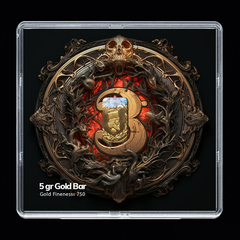 شمش طلا 18 عیار مدوپد مدل عدد 3 کد SG-10207 شمش طلا 18 عیار مدوپد مدل عدد 3 کد SG-10207