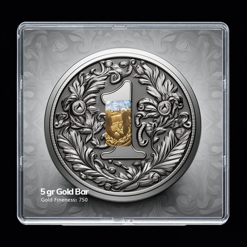 شمش طلا 18 عیار مدوپد مدل عدد 1 کد SG-10197