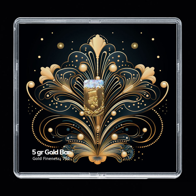 شمش طلا 18 عیار مدوپد مدل مینیاتور کد SG-10195 شمش طلا 18 عیار مدوپد مدل مینیاتور کد SG-10195