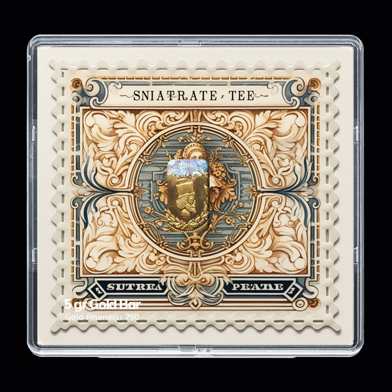 شمش طلا 18 عیار مدوپد مدل تمبر کد SG-10190 شمش طلا 18 عیار مدوپد مدل تمبر کد SG-10190