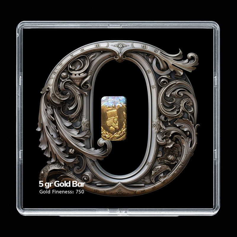 شمش طلا 18 عیار مدوپد مدل عدد 0 کد SG-10186 شمش طلا 18 عیار مدوپد مدل عدد 0 کد SG-10186