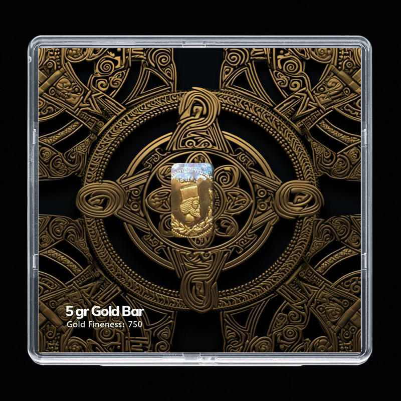 شمش طلا 18 عیار مدوپد مدل رومی کد SG-10162