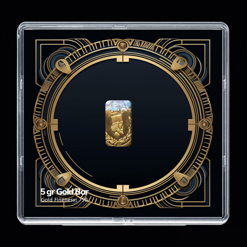 شمش طلا 18 عیار مدوپد مدل آینه کد SG-10154 شمش طلا 18 عیار مدوپد مدل آینه کد SG-10154