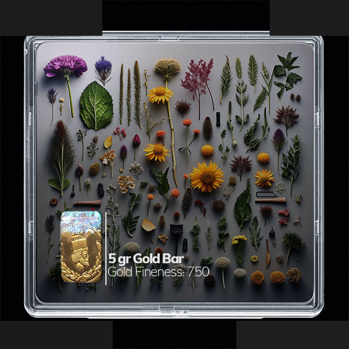 شمش طلا 18 عیار مدوپد مدل گل کد SG10442 شمش طلا 18 عیار مدوپد مدل گل کد SG10442