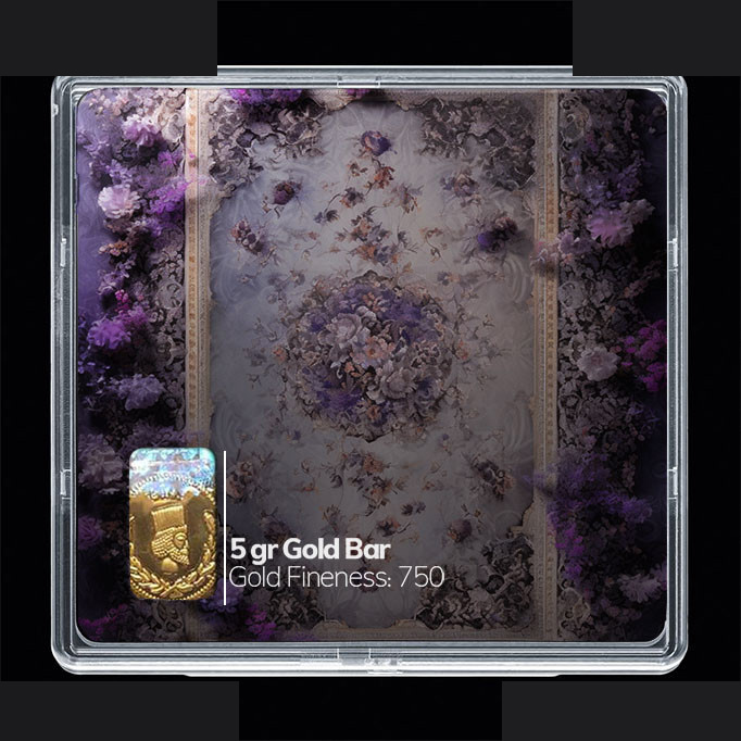 شمش طلا 18 عیار مدوپد مدل گل کد SG10613 شمش طلا 18 عیار مدوپد مدل گل کد SG10613