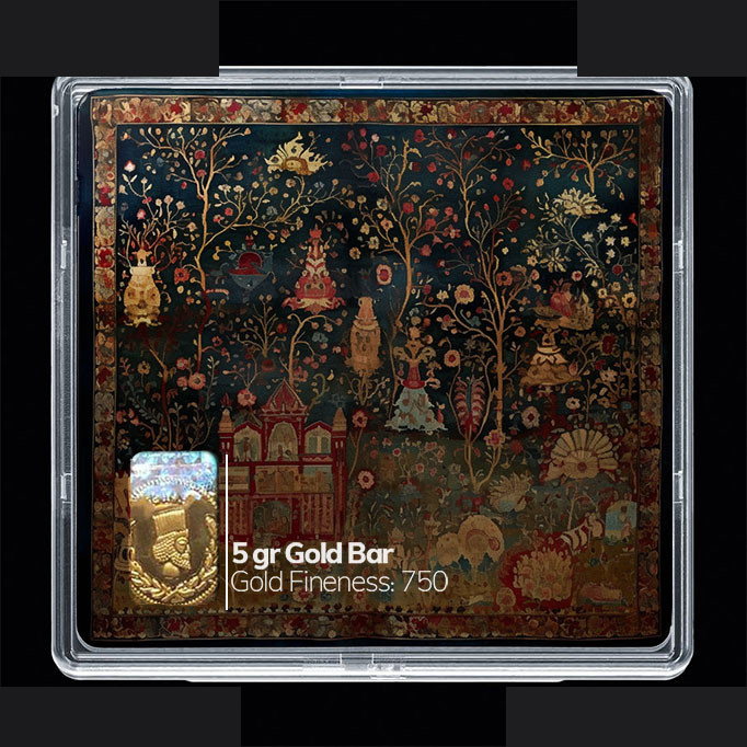 شمش طلا 18 عیار مدوپد مدل مینیاتوری کد SG10614 شمش طلا 18 عیار مدوپد مدل مینیاتوری کد SG10614