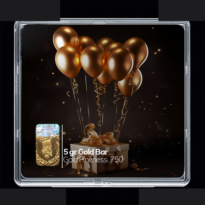 شمش طلا 18 عیار مدوپد مدل کادو و بادکنک کد SG10619 شمش طلا 18 عیار مدوپد مدل کادو و بادکنک کد SG10619